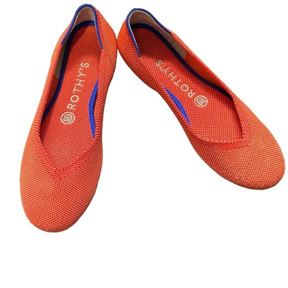 Rothy's The Flat in Persimmon Retired Color Ballet Round Toe Size 6.5 - Picture 4 of 10